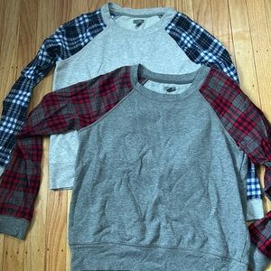 Aerie light weight long sleeved crew neck Set of 2